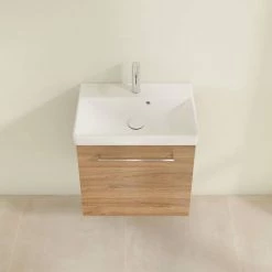 Villeroy and Boch Avento Oak Kansas 550mm Wall Hung 1-Door Vanity Unit 3 Villeroy and Boch Avento Oak Kansas 550mm Wall Hung 1-Door Vanity Unit -Victorian Plumbing Shop SAVE11RH01 D3 460