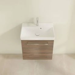 Villeroy and Boch Avento Arizona Oak 550mm Wall Hung 1-Door Vanity Unit -Victorian Plumbing Shop SAVE11VH01 D3 460
