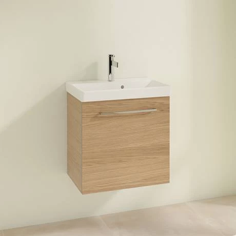 SAVE11VJ01_D1_460.jpg Villeroy and Boch Avento Nordic Oak 550mm Wall Hung 1-Door Vanity Unit -Victorian Plumbing Shop SAVE11VJ01 D1 460