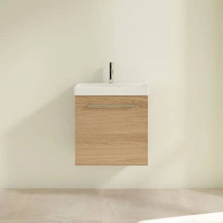 SAVE11VJ01_D2_460.jpg Villeroy and Boch Avento Nordic Oak 550mm Wall Hung 1-Door Vanity Unit -Victorian Plumbing Shop SAVE11VJ01 D2 460