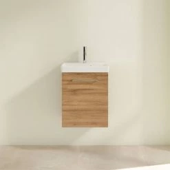 Villeroy and Boch Avento Oak Kansas 450mm Wall Hung 1-Door Vanity Unit 2 Villeroy and Boch Avento Oak Kansas 450mm Wall Hung 1-Door Vanity Unit -Victorian Plumbing Shop SAVE15RH01 D2 460