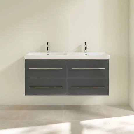 SAVE29B101_D2_460.jpg Villeroy and Boch Avento Crystal Grey 1200mm Wall Hung 4-Drawer Double Vanity Unit -Victorian Plumbing Shop SAVE29B101 D2 460