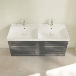 Villeroy and Boch Avento Crystal Grey 1200mm Wall Hung 4-Drawer Double Vanity Unit 3 Villeroy and Boch Avento Crystal Grey 1200mm Wall Hung 4-Drawer Double Vanity Unit -Victorian Plumbing Shop SAVE29B101 D3 460