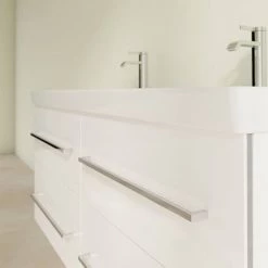Villeroy and Boch Avento Double Vanity Unit 1180mm - Crystal White - SAVE29B401 -Victorian Plumbing Shop SAVE29B401 D4 460