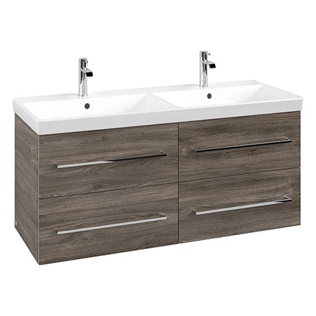 SAVE29RK01_P.jpg Villeroy and Boch Avento Stone Oak 1200mm Wall Hung 4-Drawer Double Vanity Unit -Victorian Plumbing Shop SAVE29RK01 P