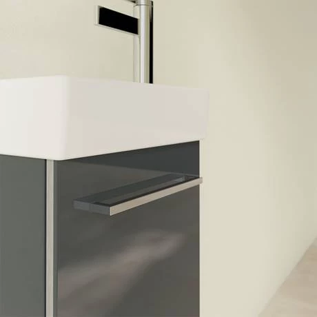 SAVE31B101_D4_460.jpg Villeroy and Boch Avento Crystal Grey 360mm Wall Hung Vanity Unit with Left Bowl Basin -Victorian Plumbing Shop SAVE31B101 D4 460