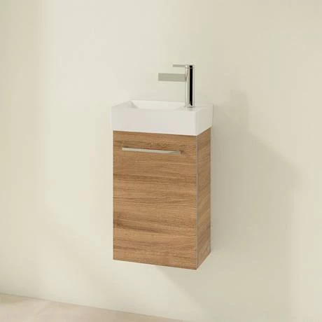 SAVE31RH01_D1_460.jpg Villeroy and Boch Avento Oak Kansas 360mm Wall Hung Vanity Unit with Left Bowl Basin -Victorian Plumbing Shop SAVE31RH01 D1 460