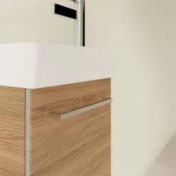 Villeroy and Boch Avento Oak Kansas 360mm Wall Hung Vanity Unit with Left Bowl Basin 3 Villeroy and Boch Avento Oak Kansas 360mm Wall Hung Vanity Unit with Left Bowl Basin -Victorian Plumbing Shop SAVE31RH01 D4 460