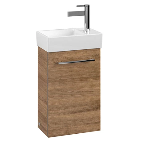 SAVE31RH01_P.jpg Villeroy and Boch Avento Oak Kansas 360mm Wall Hung Vanity Unit with Left Bowl Basin -Victorian Plumbing Shop SAVE31RH01 P