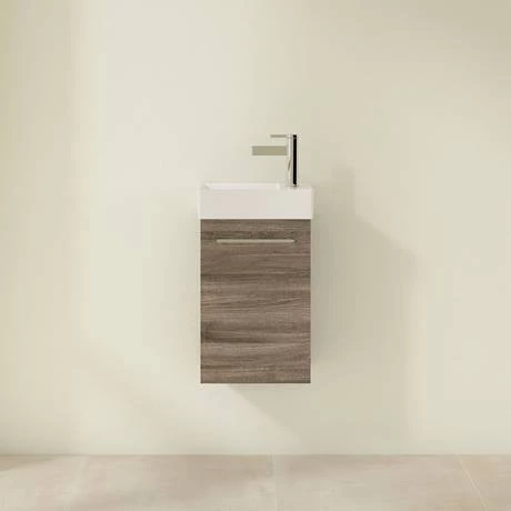 SAVE31RK01_D2_460.jpg Villeroy and Boch Avento Stone Oak 360mm Wall Hung Vanity Unit with Left Bowl Basin -Victorian Plumbing Shop SAVE31RK01 D2 460