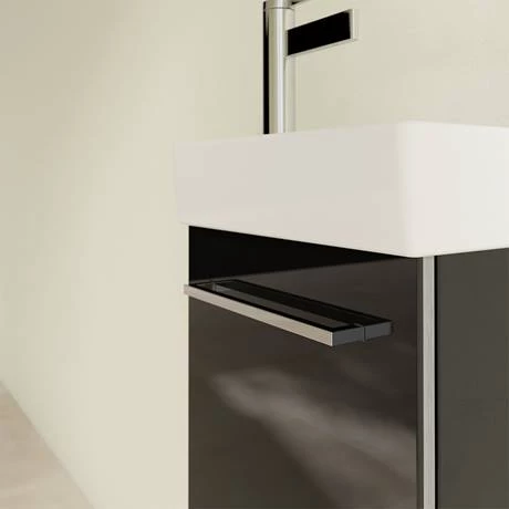 SAVE32B301_D4_460.jpg Villeroy and Boch Avento Crystal Black 360mm Wall Hung Vanity Unit with Right Bowl Basin -Victorian Plumbing Shop SAVE32B301 D4 460