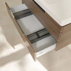 Villeroy and Boch Subway 2.0 Arizona Oak 1000mm Wall Hung 2-Drawer Vanity Unit -Victorian Plumbing Shop SB2AO1000 D4 460