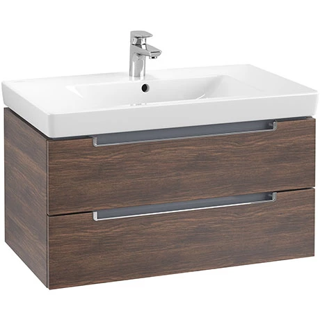 SB2AO800_P.jpg Villeroy and Boch Subway 2.0 Arizona Oak 800mm Wall Hung 2-Drawer Vanity Unit -Victorian Plumbing Shop SB2AO800 P