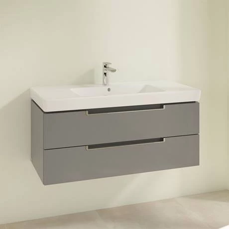 SB2GG1000_D1_460.jpg Villeroy and Boch Subway 2.0 Glossy Grey 1000mm Wall Hung 2-Drawer Vanity Unit -Victorian Plumbing Shop SB2GG1000 D1 460