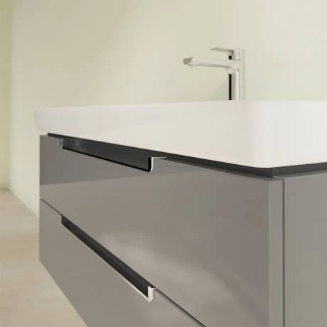 SB2GG1000_D2_460.jpg Villeroy and Boch Subway 2.0 Glossy Grey 1000mm Wall Hung 2-Drawer Vanity Unit -Victorian Plumbing Shop SB2GG1000 D2 460