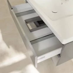 Villeroy and Boch Subway 2.0 Glossy Grey 1000mm Wall Hung 2-Drawer Vanity Unit 3 Villeroy and Boch Subway 2.0 Glossy Grey 1000mm Wall Hung 2-Drawer Vanity Unit -Victorian Plumbing Shop SB2GG1000 D3 460