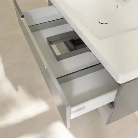 SB2GG1000_D3_460.jpg Villeroy and Boch Subway 2.0 Glossy Grey 1000mm Wall Hung 2-Drawer Vanity Unit -Victorian Plumbing Shop SB2GG1000 D3 460