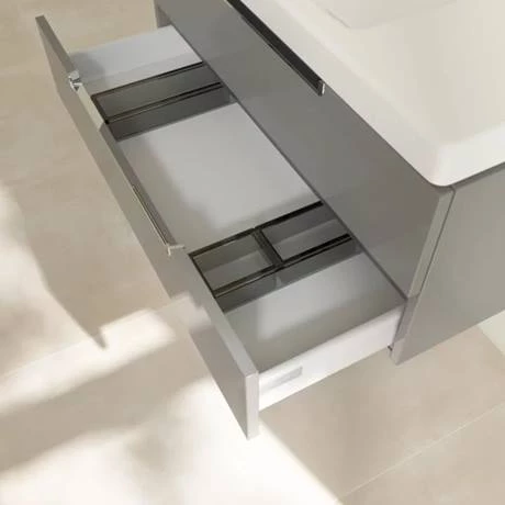 SB2GG1000_D4_460.jpg Villeroy and Boch Subway 2.0 Glossy Grey 1000mm Wall Hung 2-Drawer Vanity Unit -Victorian Plumbing Shop SB2GG1000 D4 460