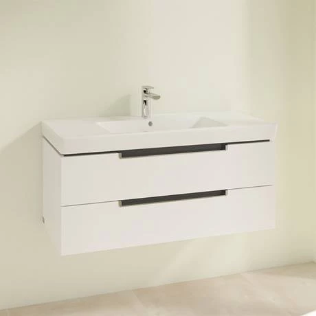 SB2GW1000_D1_460.jpg Villeroy and Boch Subway 2.0 Glossy White 1000mm Wall Hung 2-Drawer Vanity Unit -Victorian Plumbing Shop SB2GW1000 D1 460