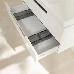 Villeroy and Boch Subway 2.0 Glossy White 1000mm Wall Hung 2-Drawer Vanity Unit 4 Villeroy and Boch Subway 2.0 Glossy White 1000mm Wall Hung 2-Drawer Vanity Unit -Victorian Plumbing Shop SB2GW1000 D4 460