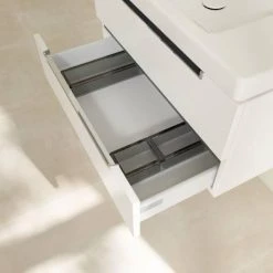 Villeroy and Boch Subway 2.0 Glossy White 800mm Wall Hung 2-Drawer Vanity Unit 4 Villeroy and Boch Subway 2.0 Glossy White 800mm Wall Hung 2-Drawer Vanity Unit -Victorian Plumbing Shop SB2GW800 D4 460