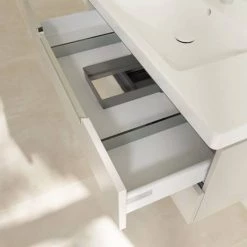 Villeroy and Boch Subway 2.0 Soft Grey 1000mm Wall Hung 2-Drawer Vanity Unit -Victorian Plumbing Shop SB2SG1000 D3 460