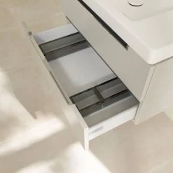 Villeroy and Boch Subway 2.0 Soft Grey 800mm Wall Hung 2-Drawer Vanity Unit -Victorian Plumbing Shop SB2SG800 D4 460