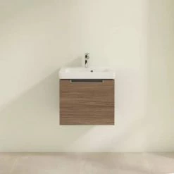 Villeroy and Boch Subway 2.0 Arizona Oak 500mm Wall Hung 1-Drawer Vanity Unit -Victorian Plumbing Shop SBAO500 D2 460