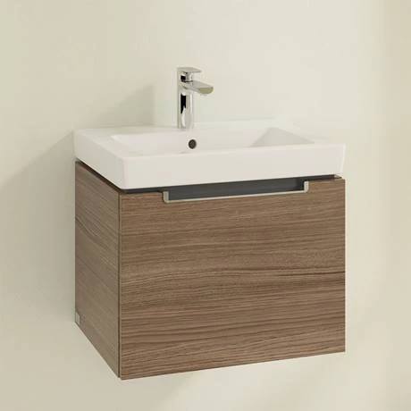 SBAO550_D1_460.jpg Villeroy and Boch Subway 2.0 Arizona Oak 550mm Wall Hung 1-Drawer Vanity Unit -Victorian Plumbing Shop SBAO550 D1 460