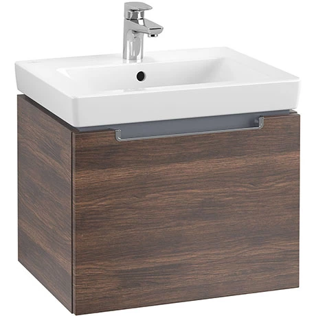 SBAO550_P.jpg Villeroy and Boch Subway 2.0 Arizona Oak 550mm Wall Hung 1-Drawer Vanity Unit -Victorian Plumbing Shop SBAO550 P
