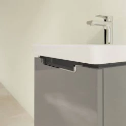 Villeroy and Boch Subway 2.0 Glossy Grey 450mm Wall Hung 1-Drawer Vanity Unit -Victorian Plumbing Shop SBGG440 D2 460