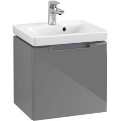 Villeroy and Boch Subway 2.0 Glossy Grey 450mm Wall Hung 1-Drawer Vanity Unit