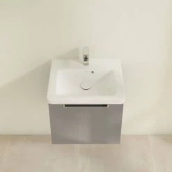 Villeroy and Boch Subway 2.0 Glossy Grey 500mm Wall Hung 1-Drawer Vanity Unit -Victorian Plumbing Shop SBGG500 D3 460