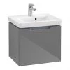 Villeroy and Boch Subway 2.0 Glossy Grey 500mm Wall Hung 1-Drawer Vanity Unit