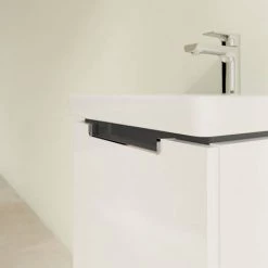 Villeroy and Boch Subway 2.0 Glossy White 450mm Wall Hung 1-Drawer Vanity Unit -Victorian Plumbing Shop SBGW440 D2 460