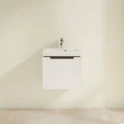 Villeroy and Boch Subway 2.0 Glossy White 500mm Wall Hung 1-Drawer Vanity Unit 2 Villeroy and Boch Subway 2.0 Glossy White 500mm Wall Hung 1-Drawer Vanity Unit -Victorian Plumbing Shop SBGW500 D2 460