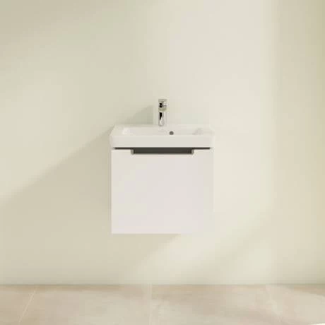 SBGW500_D2_460.jpg Villeroy and Boch Subway 2.0 Glossy White 500mm Wall Hung 1-Drawer Vanity Unit -Victorian Plumbing Shop SBGW500 D2 460