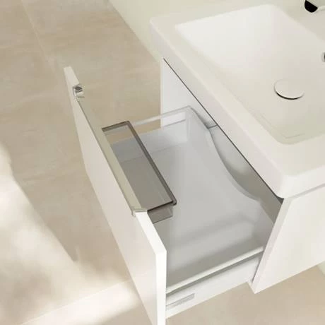SBGW600_D3_460.jpg Villeroy and Boch Subway 2.0 Glossy White 600mm Wall Hung 1-Drawer Vanity Unit -Victorian Plumbing Shop SBGW600 D3 460
