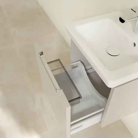 SBSG440_D3_460.jpg Villeroy and Boch Subway 2.0 Soft Grey 450mm Wall Hung 1-Drawer Vanity Unit -Victorian Plumbing Shop SBSG440 D3 460