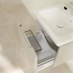 Villeroy and Boch Subway 2.0 Soft Grey 500mm Wall Hung 1-Drawer Vanity Unit -Victorian Plumbing Shop SBSG500 D5 460