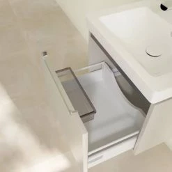 Villeroy and Boch Subway 2.0 Soft Grey 550mm Wall Hung 1-Drawer Vanity Unit -Victorian Plumbing Shop SBSG550 D3 460