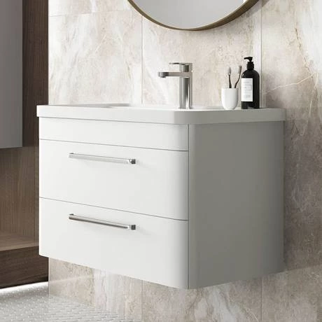 SOL104_D1_460.jpg Hudson Reed Solar 800mm Wall Hung Cabinet & Basin - Pure White - SOL104 -Victorian Plumbing Shop SOL104 D1 460