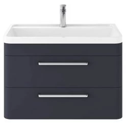 Hudson Reed Solar 800mm Wall Hung Cabinet & Basin - Indigo Blue - SOL304