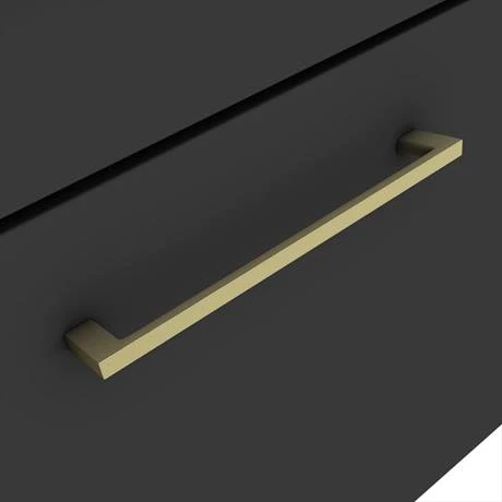 Soft-Black-Brass-Handles02_460-1.jpg Arezzo 500 Matt Black Wall Hung 1-Drawer Vanity Unit with Brushed Brass Handle -Victorian Plumbing Shop Soft Black Brass Handles02 460 1