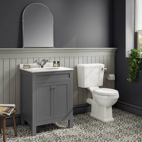 TRF6GRY-MB_d2n_460.jpg Trafalgar 610mm Grey Vanity Unit with White Marble Basin Top -Victorian Plumbing Shop TRF6GRY MB d2n 460