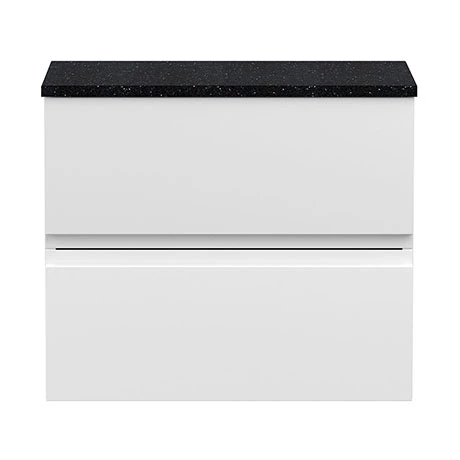 URB104LSB_P.jpg Hudson Reed Urban 600mm Satin White Vanity Unit - Wall Hung 2 Drawer Unit with Black Worktop -Victorian Plumbing Shop URB104LSB P