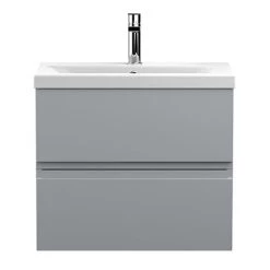 Hudson Reed Urban Satin Grey 600mm Wall Hung 2-Drawer Vanity Unit - URB204A
