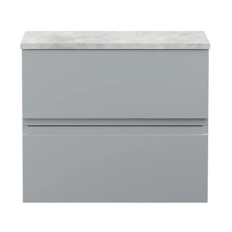 URB204LBG_P.jpg Hudson Reed Urban 600mm Satin Grey Vanity Unit - Wall Hung 2 Drawer Unit with Grey Worktop -Victorian Plumbing Shop URB204LBG P