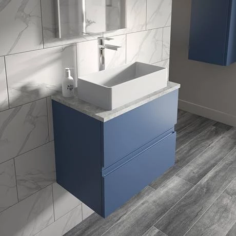URB304LBG_D1_460.jpg Hudson Reed Urban 600mm Satin Blue Vanity Unit - Wall Hung 2 Drawer Unit with Grey Worktop -Victorian Plumbing Shop URB304LBG D1 460