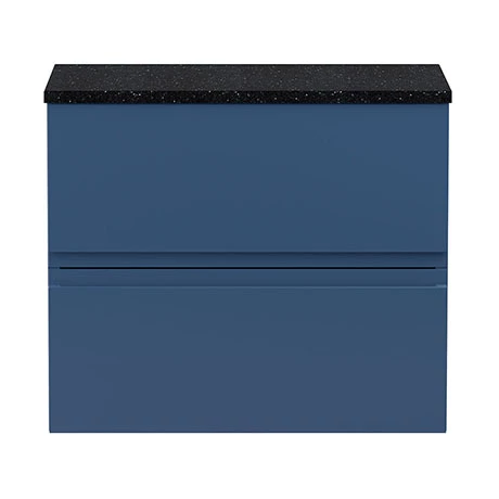URB304LSB_P.jpg Hudson Reed Urban 600mm Satin Blue Vanity Unit - Wall Hung 2 Drawer Unit with Black Worktop -Victorian Plumbing Shop URB304LSB P